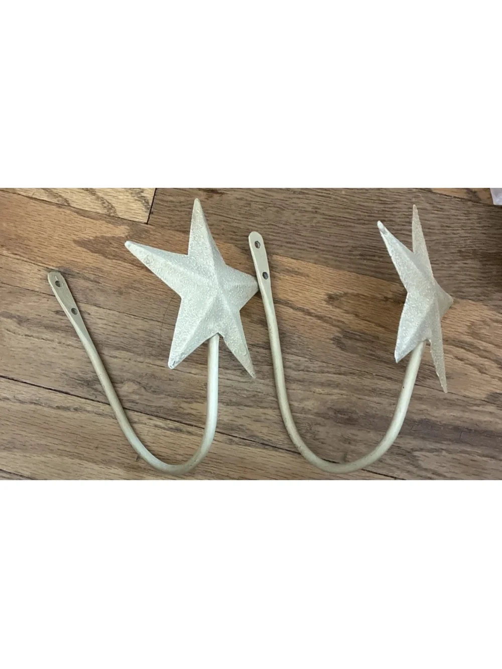 Star Shaped Towel Bar Holders  Posts Only No Bar Or Hardware Cottage Core Vtg